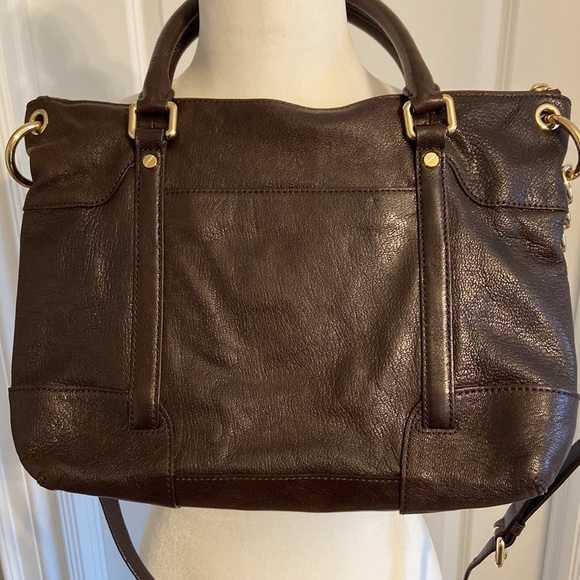 Beautiful Brown Leather Michael Kors Mc Graw Crossbody Bag with Gold Hardware - Picture 5 of 11